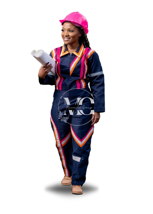 FierceLily Ladies PPE Jumpsuit (2 in 1) in Navy Blue