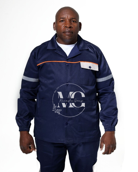 DominionCraft Men’s Jacket (2-in1) in Navy Blue & Orange 
