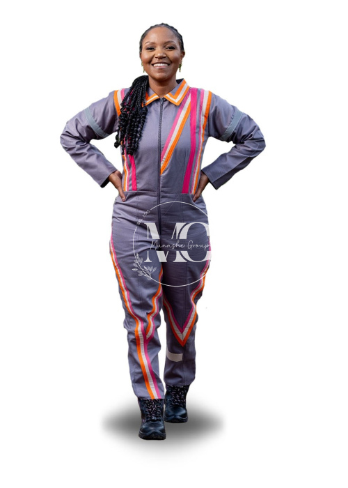 FierceLily Ladies PPE Jumpsuit (2 in 1) in Grey